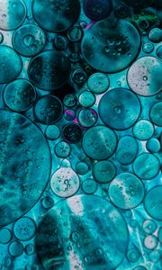 Preview wallpaper bubbles, water, blue, dark