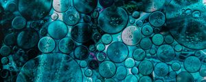 Preview wallpaper bubbles, water, blue, dark