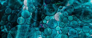 Preview wallpaper bubbles, water, blue, dark