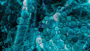 Preview wallpaper bubbles, water, blue, dark