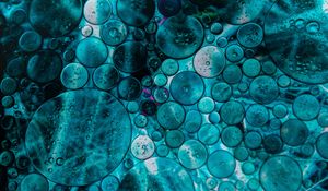 Preview wallpaper bubbles, water, blue, dark