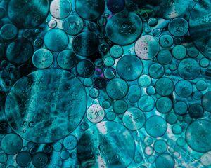 Preview wallpaper bubbles, water, blue, dark