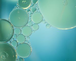 Preview wallpaper bubbles, water, blue, circles