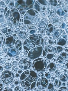 Preview wallpaper bubbles, water, blue, foam