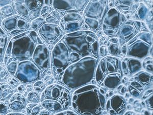Preview wallpaper bubbles, water, blue, foam