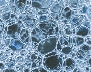 Preview wallpaper bubbles, water, blue, foam