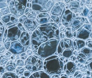 Preview wallpaper bubbles, water, blue, foam