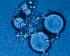 Preview wallpaper bubbles, water, blue