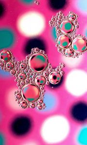 Preview wallpaper bubbles, water, blur, colorful