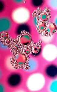Preview wallpaper bubbles, water, blur, colorful
