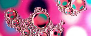 Preview wallpaper bubbles, water, blur, colorful