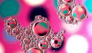 Preview wallpaper bubbles, water, blur, colorful