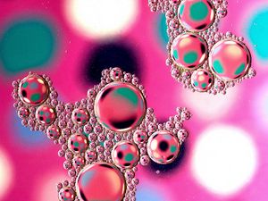 Preview wallpaper bubbles, water, blur, colorful