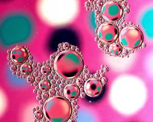 Preview wallpaper bubbles, water, blur, colorful