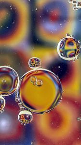 Preview wallpaper bubbles, water, colorful, blur