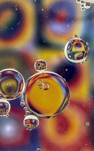 Preview wallpaper bubbles, water, colorful, blur