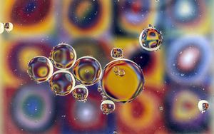 Preview wallpaper bubbles, water, colorful, blur