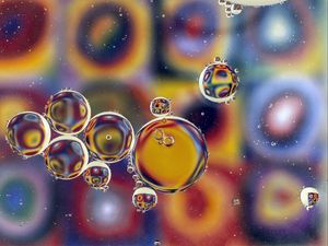 Preview wallpaper bubbles, water, colorful, blur