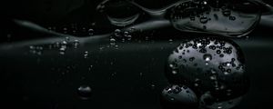 Preview wallpaper bubbles, water, dark, macro