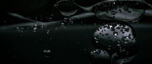 Preview wallpaper bubbles, water, dark, macro