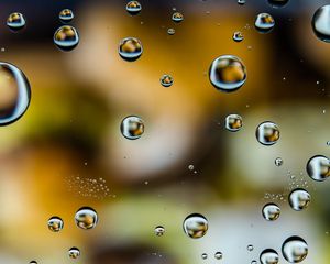 Preview wallpaper bubbles, water, drops, blur