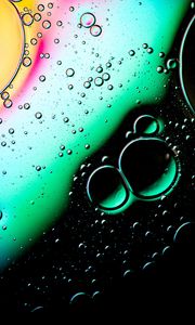 Preview wallpaper bubbles, water, drops, gradient, colorful