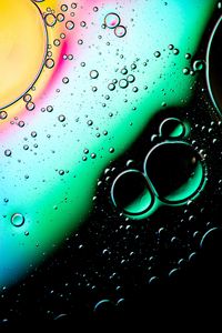 Preview wallpaper bubbles, water, drops, gradient, colorful