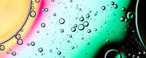 Preview wallpaper bubbles, water, drops, gradient, colorful