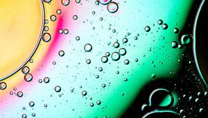 Preview wallpaper bubbles, water, drops, gradient, colorful