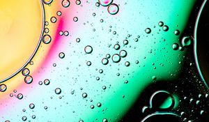 Preview wallpaper bubbles, water, drops, gradient, colorful