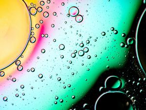 Preview wallpaper bubbles, water, drops, gradient, colorful