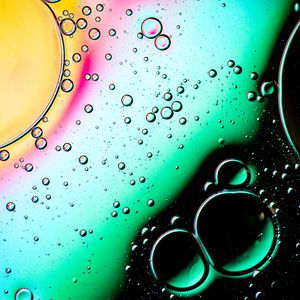 Preview wallpaper bubbles, water, drops, gradient, colorful