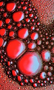 Preview wallpaper bubbles, water, foam, red