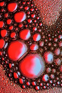 Preview wallpaper bubbles, water, foam, red