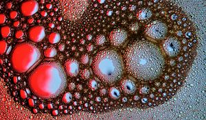Preview wallpaper bubbles, water, foam, red