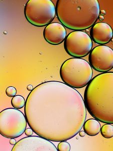 Preview wallpaper bubbles, water, gradient, colorful