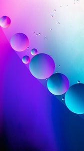 Preview wallpaper bubbles, water, gradient, circles, purple