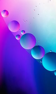 Preview wallpaper bubbles, water, gradient, circles, purple