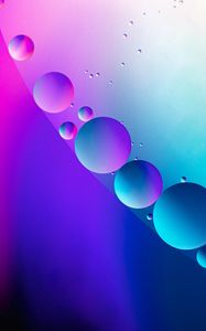 Preview wallpaper bubbles, water, gradient, circles, purple