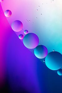 Preview wallpaper bubbles, water, gradient, circles, purple