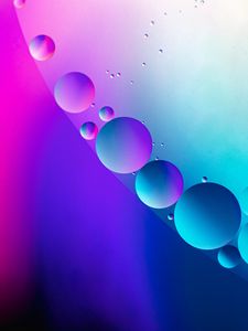 Preview wallpaper bubbles, water, gradient, circles, purple
