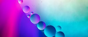 Preview wallpaper bubbles, water, gradient, circles, purple