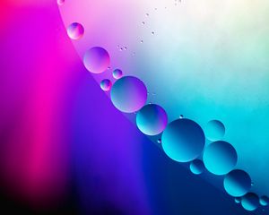 Preview wallpaper bubbles, water, gradient, circles, purple