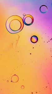 Preview wallpaper bubbles, water, gradient, bright, colorful