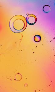 Preview wallpaper bubbles, water, gradient, bright, colorful