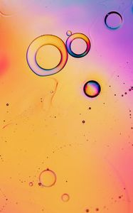 Preview wallpaper bubbles, water, gradient, bright, colorful