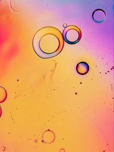 Preview wallpaper bubbles, water, gradient, bright, colorful