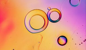 Preview wallpaper bubbles, water, gradient, bright, colorful