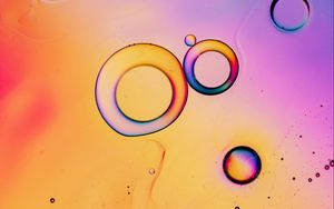 Preview wallpaper bubbles, water, gradient, bright, colorful