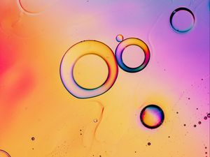 Preview wallpaper bubbles, water, gradient, bright, colorful